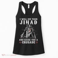 Christian Warrior Knight Templar Raise You A Crusader  Women's Tank Top thumb 0