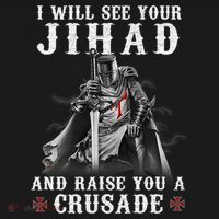 Christian Warrior Knight Templar Raise You A Crusader  Visor thumb 3