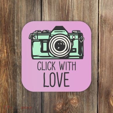 Click With Love With Camera Coaster
