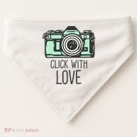Click With Love With Camera USA-Made Doggie Bandana thumb 0