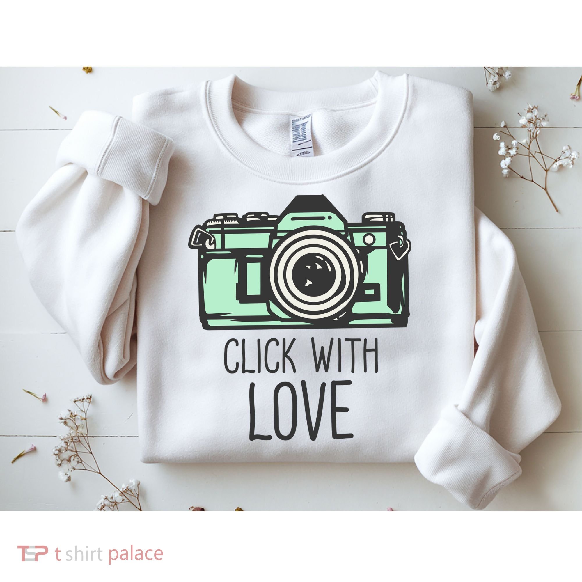 Click With Love With Camera Sweatshirt