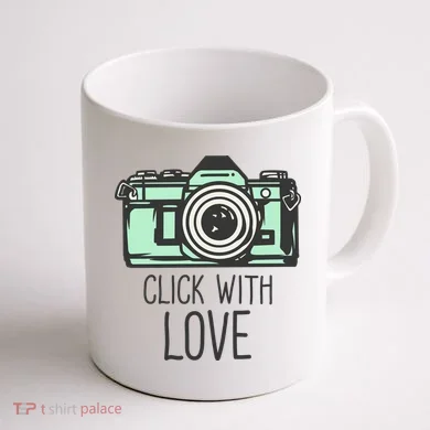 Click With Love With Camera Coffee Mug back