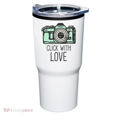 Click With Love With Camera Tumbler