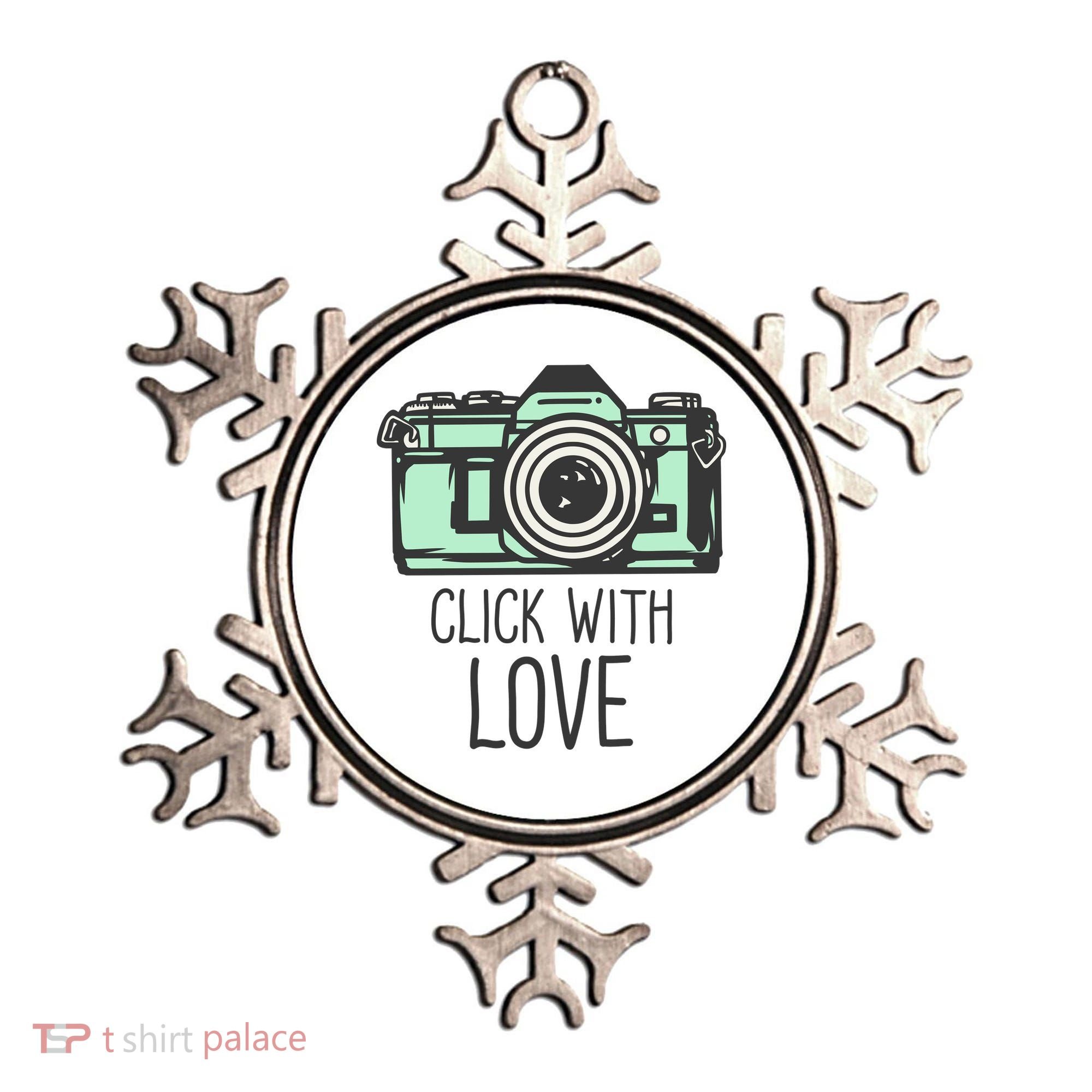 Click With Love With Camera Ornament