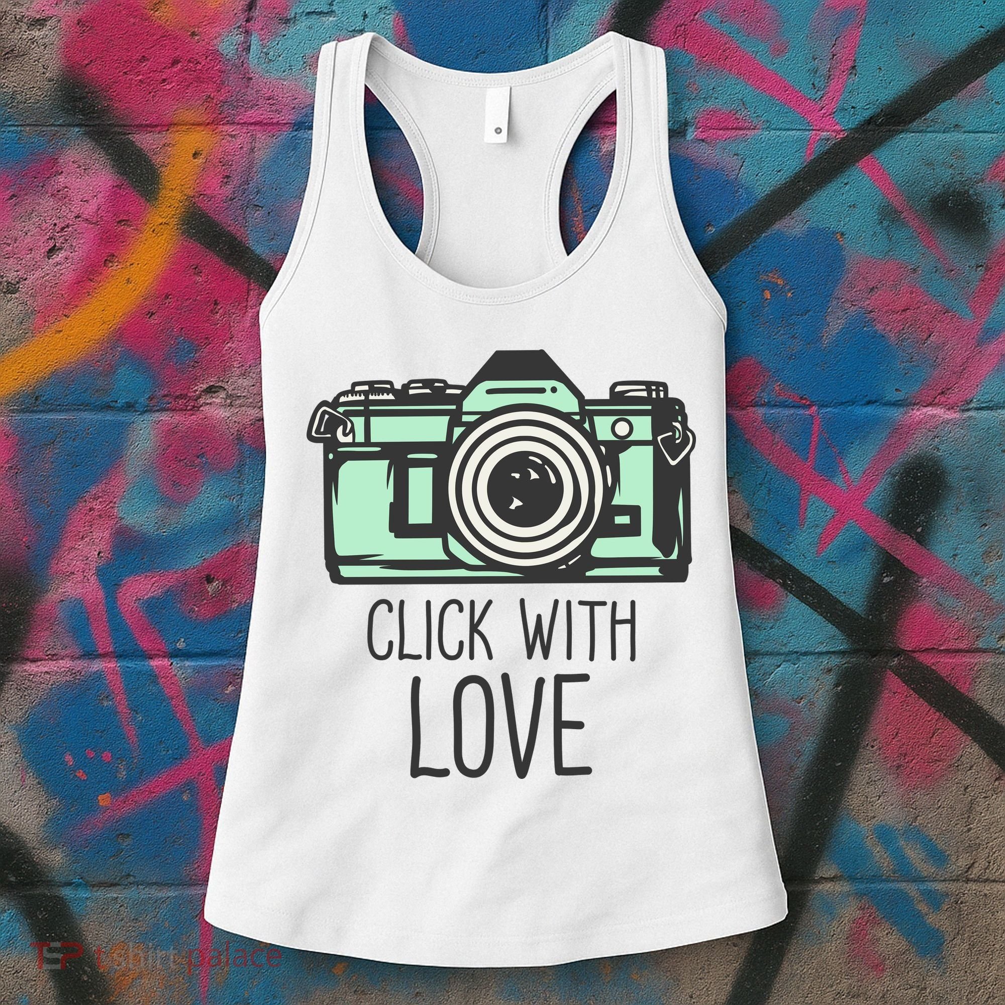 Click With Love With Camera Women's Tank Top