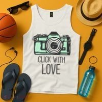 Click With Love With Camera Tank Top thumb 4