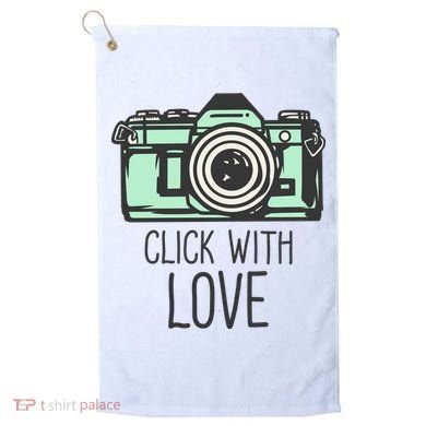 Click With Love With Camera Golf Towel