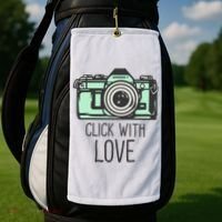 Click With Love With Camera Golf Towel thumb 2