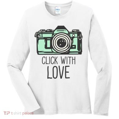 Click With Love With Camera Women's Long Sleeve Shirt