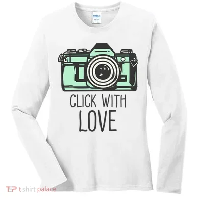 Click With Love With Camera Women's Long Sleeve Shirt