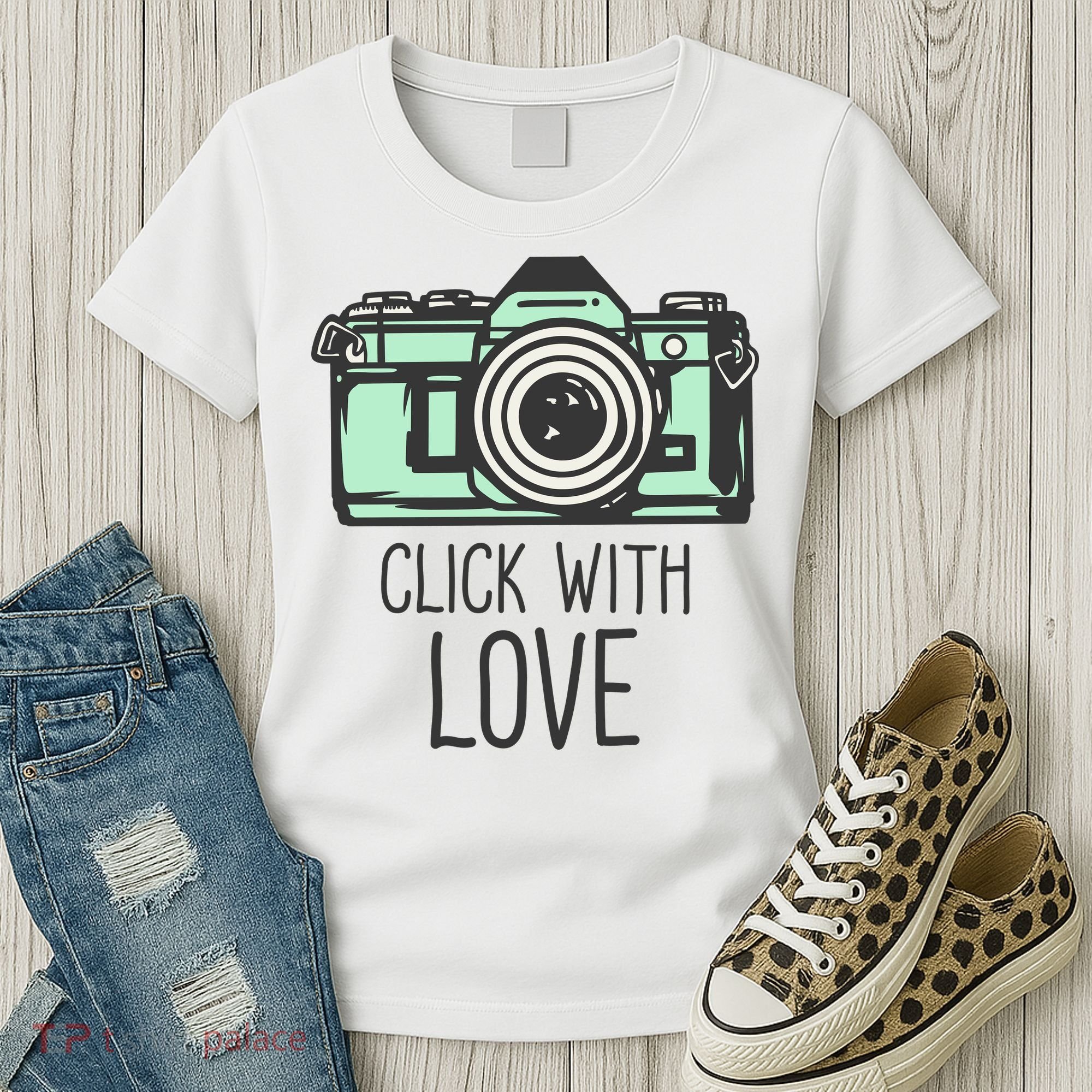 Click With Love With Camera Women's T-Shirt