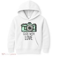 Click With Love With Camera Kids Hoodie thumb 0