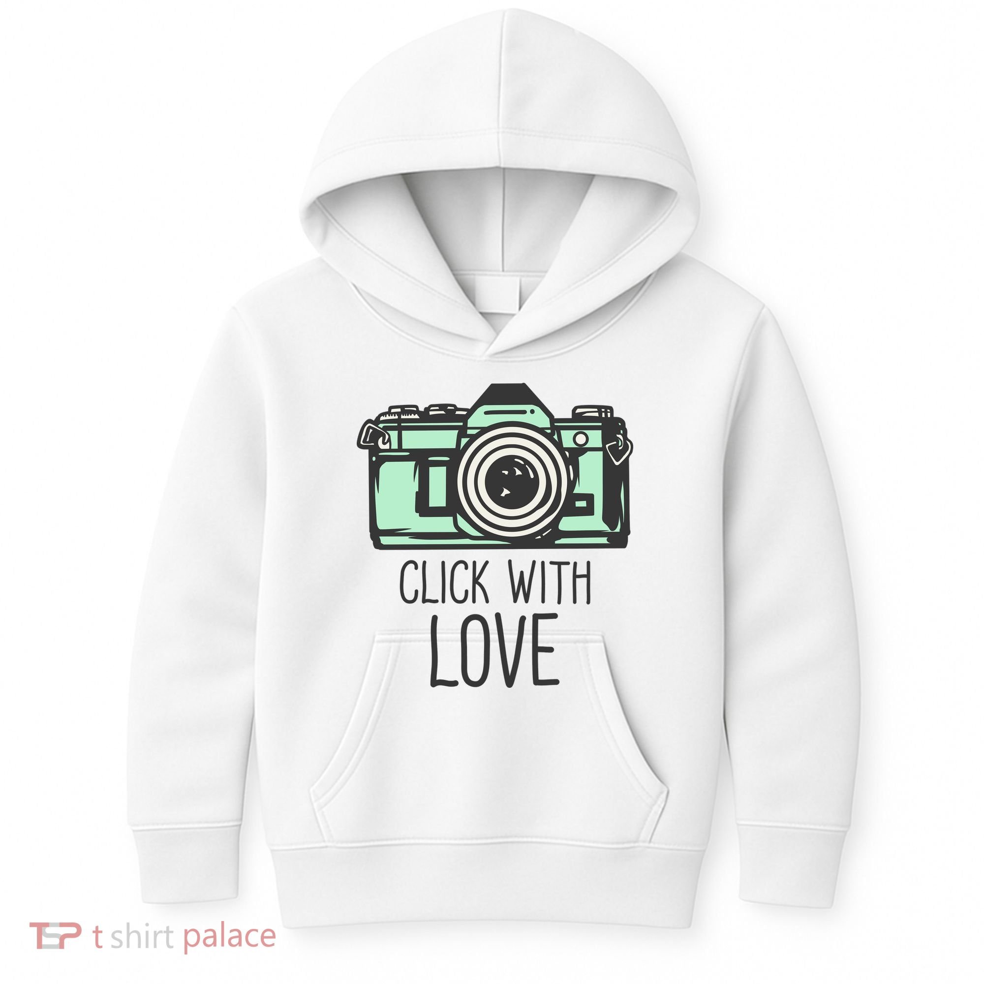 Click With Love With Camera Kids Hoodie