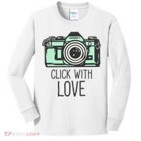 Click With Love With Camera Kids Long Sleeve Shirt thumb 0