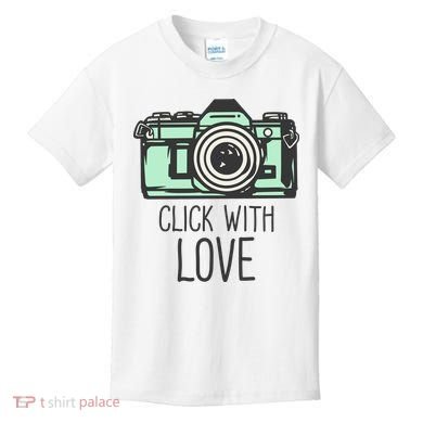Click With Love With Camera Kids T-Shirt