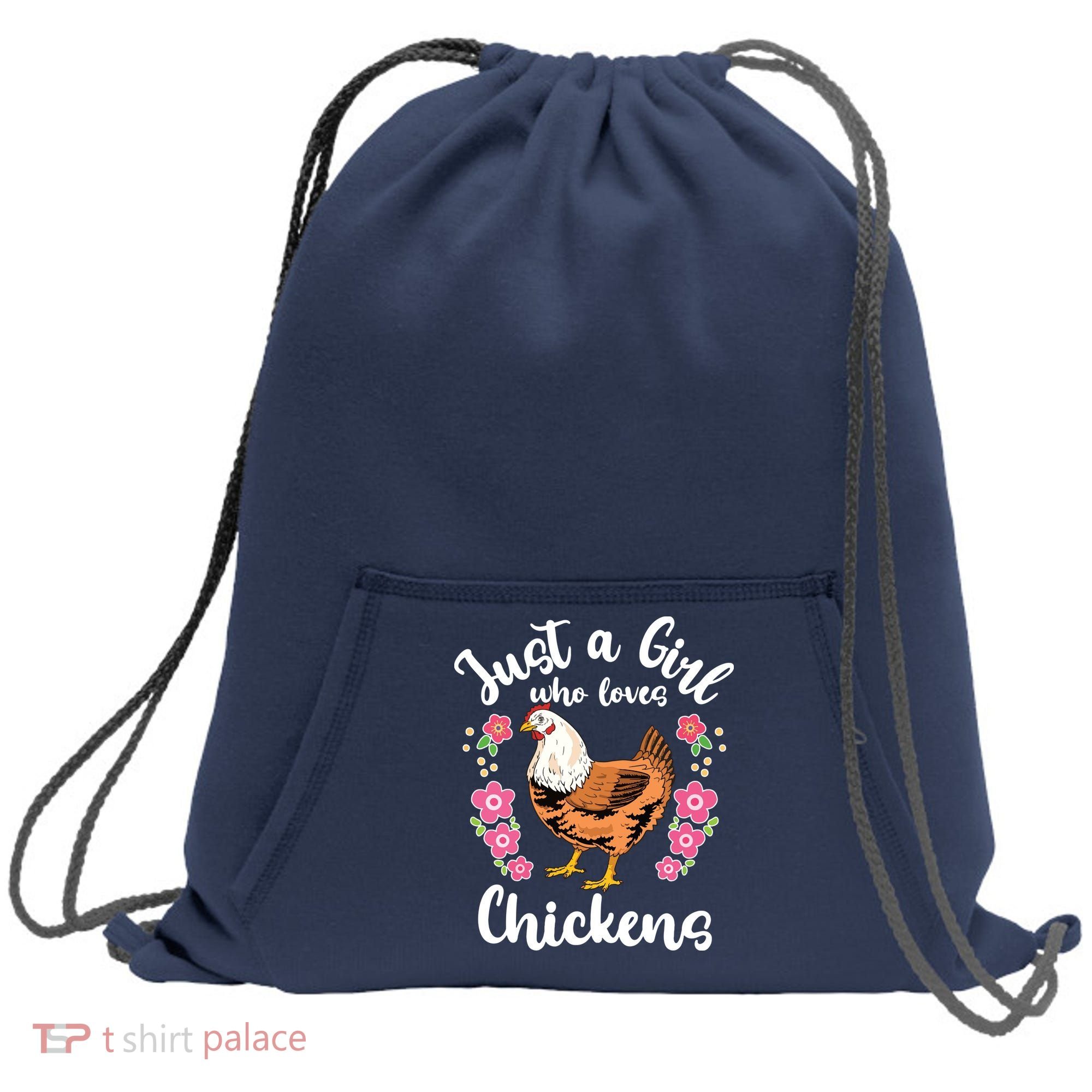 Chicken Who Loves Chickens Sweatshirt Cinch Pack Bag