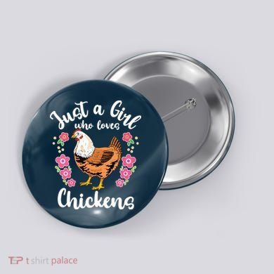Chicken Who Loves Chickens Button