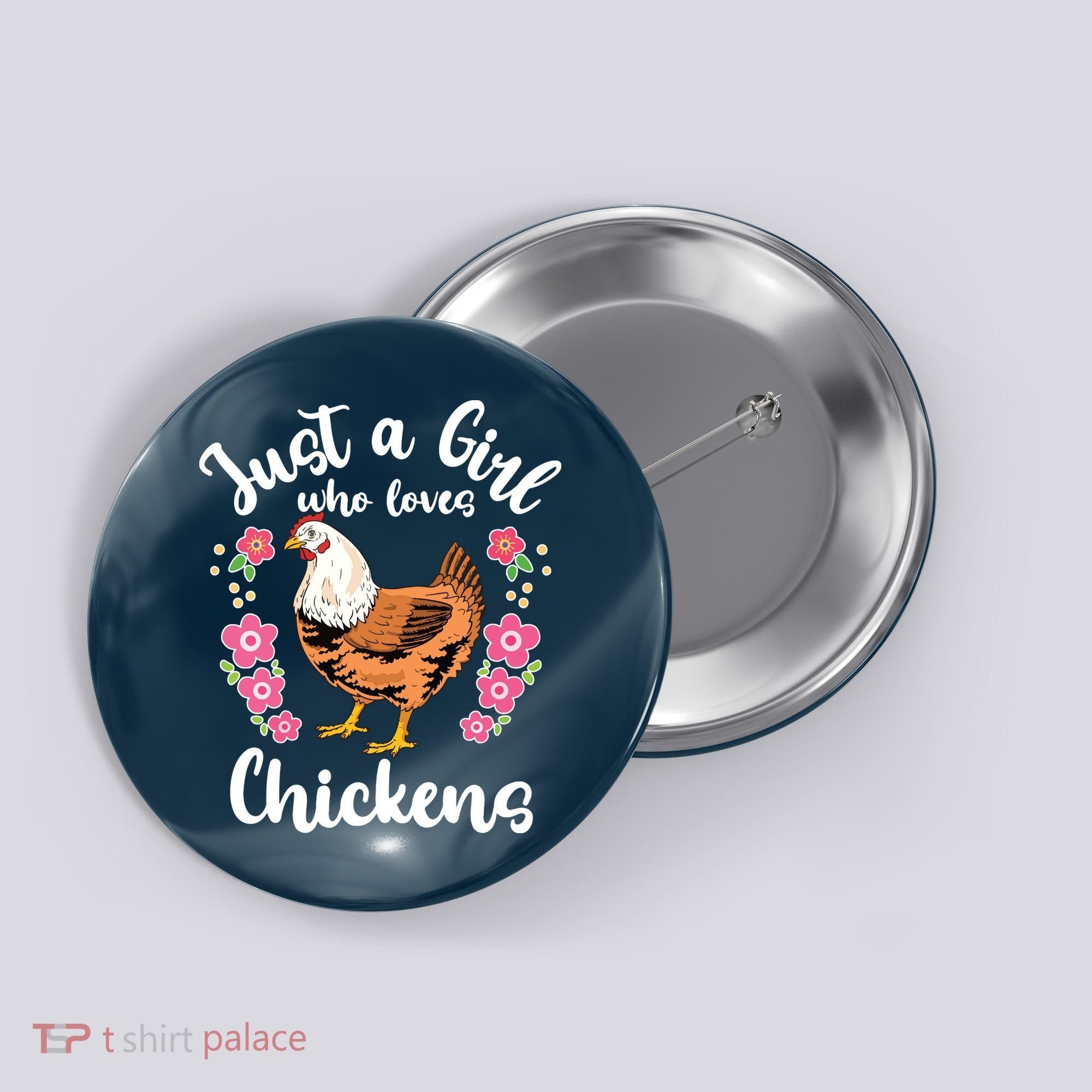 Chicken Who Loves Chickens Button