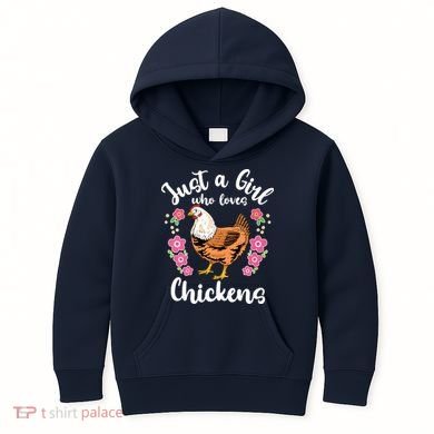 Chicken Who Loves Chickens Kids Hoodie