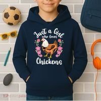 Chicken Who Loves Chickens Kids Hoodie thumb 2
