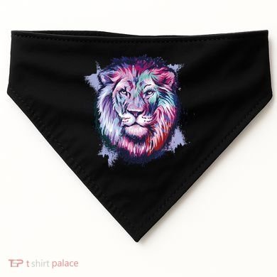 Colorful Wild Lion USA-Made Doggie Bandana