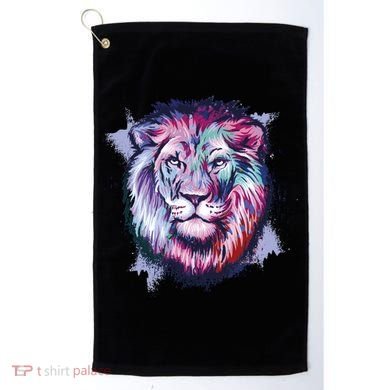 Colorful Wild Lion Golf Towel