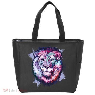 Colorful Wild Lion Tote Bag