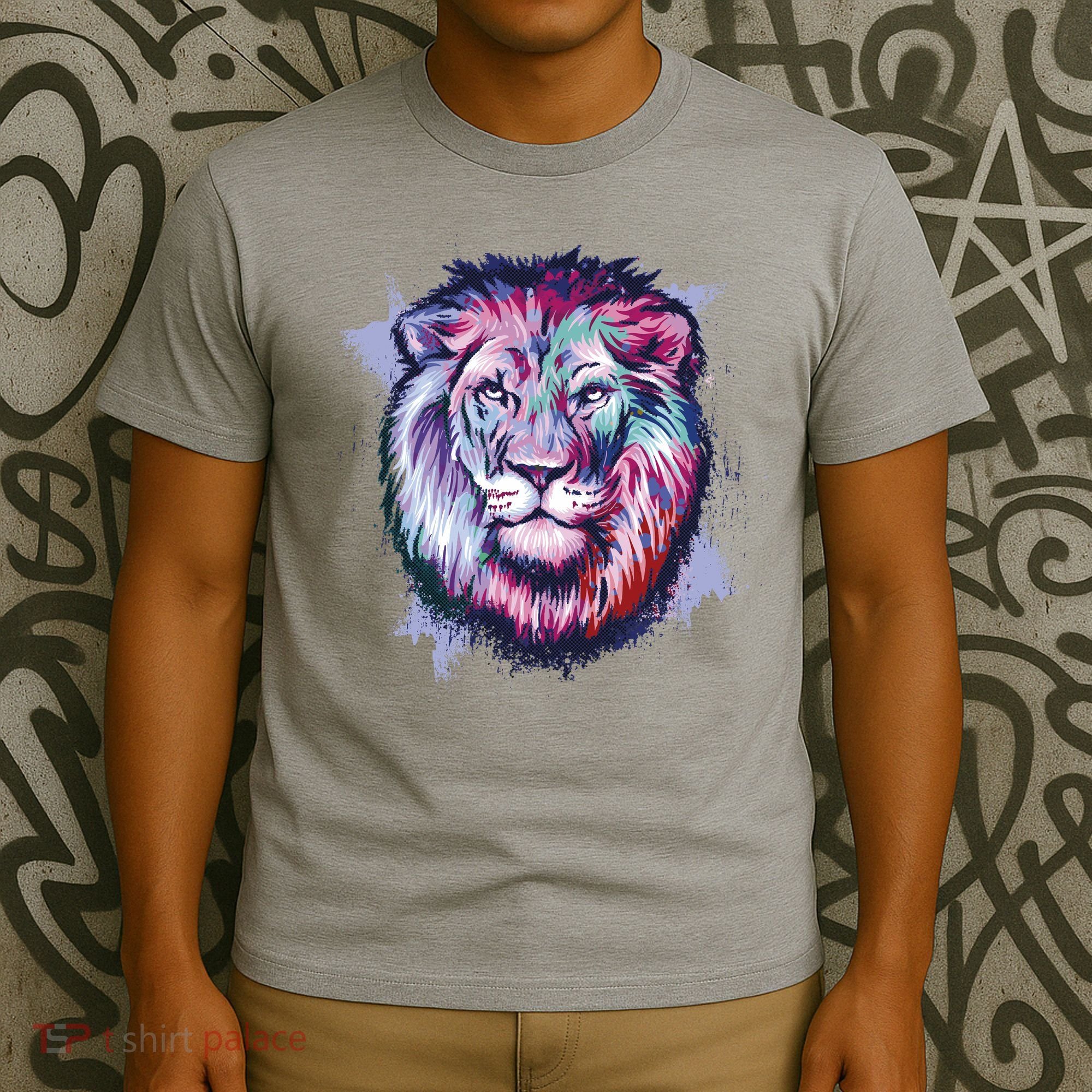 Colorful Wild Lion T-Shirt
