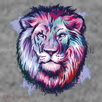 Colorful Wild Lion T-Shirt thumb 7