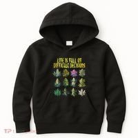 Cannabis Weed Lover 420 Life Is Full Of Difficult Decisions Kids Hoodie thumb 0