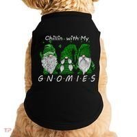 Chillin With My Gnomies St Patricks Day Gnome Irish Shamrock Doggie Tank thumb 0
