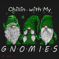 Chillin With My Gnomies St Patricks Day Gnome Irish Shamrock Women's Hoodie thumb 2