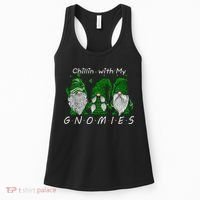 Chillin With My Gnomies St Patricks Day Gnome Irish Shamrock Women's Tank Top thumb 0