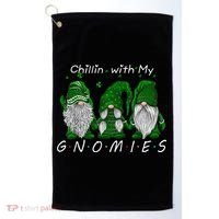 Chillin With My Gnomies St Patricks Day Gnome Irish Shamrock Golf Towel thumb 0