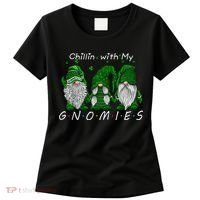 Chillin With My Gnomies St Patricks Day Gnome Irish Shamrock Women's T-Shirt thumb 0