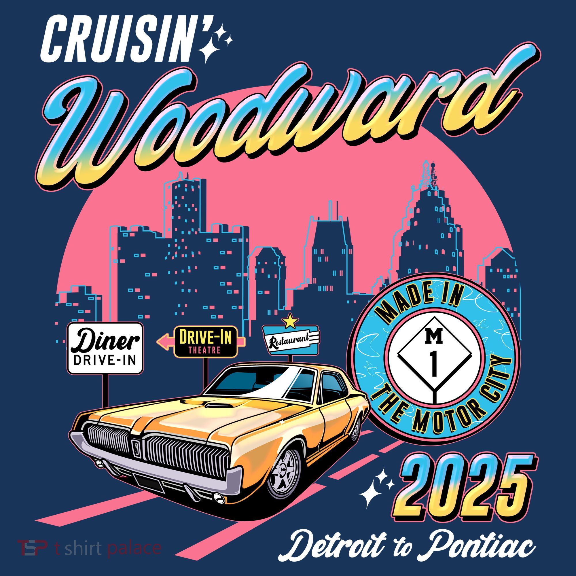 Crusin Woodward Made In The Motor City 2025  Polo