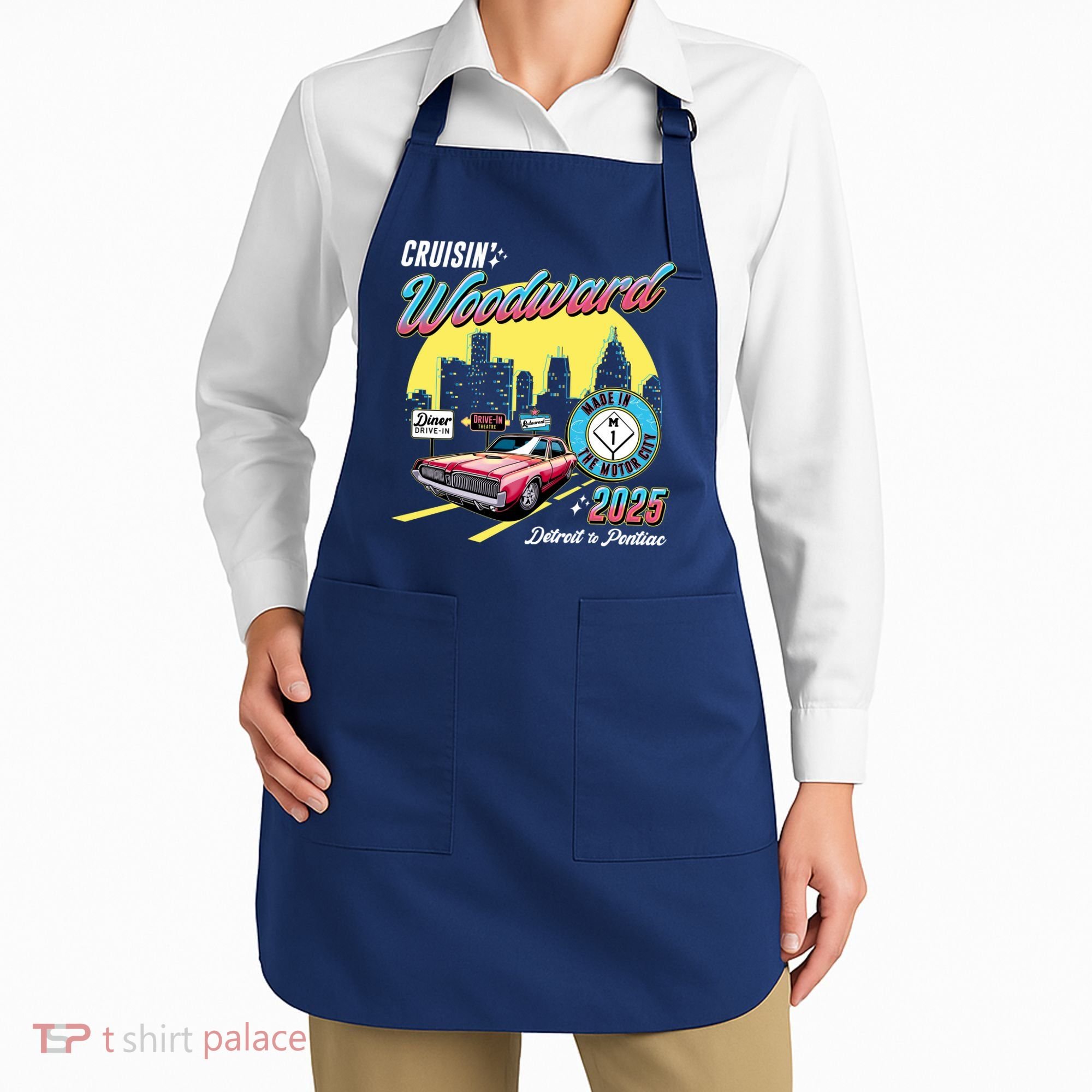 Crusin Woodward Made In The Motor City 2025  Apron
