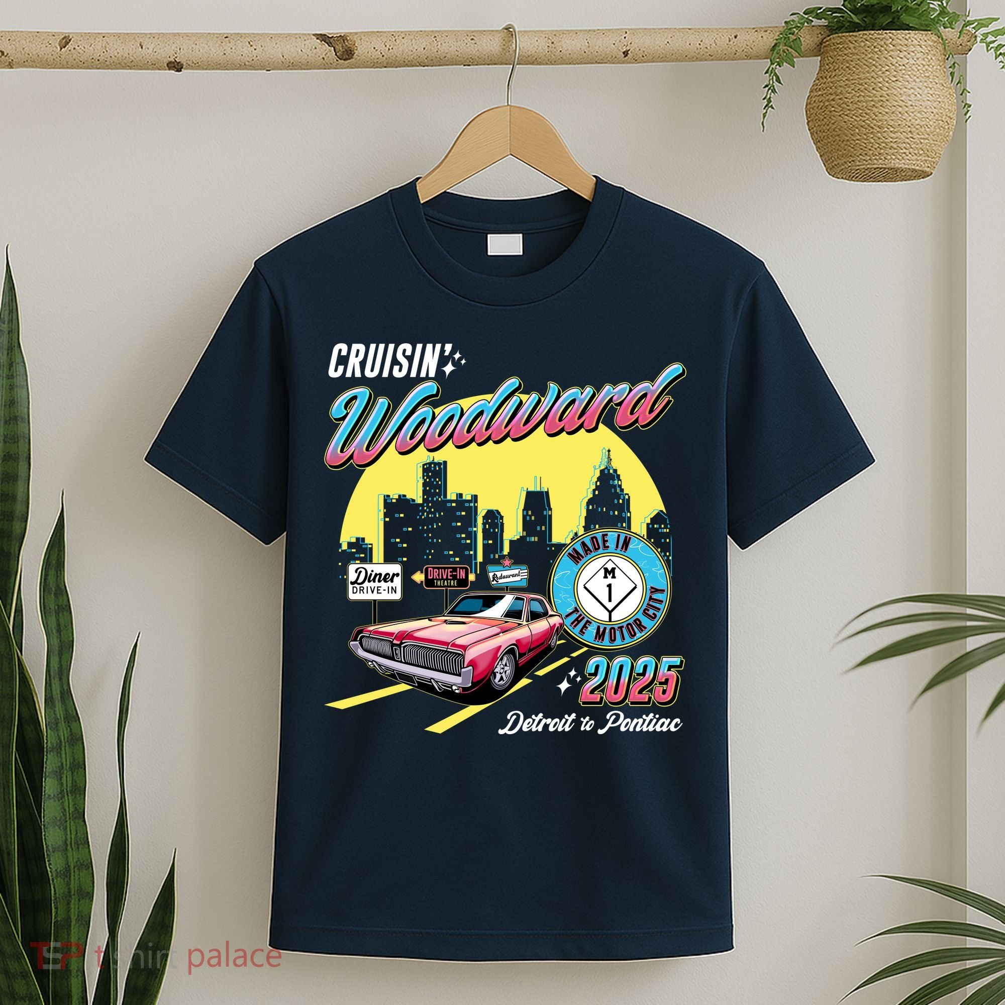 Crusin Woodward Made In The Motor City 2025  T-Shirt