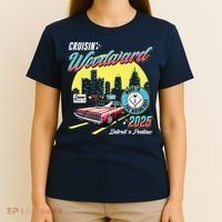 Crusin Woodward Made In The Motor City 2025  T-Shirt thumb 4