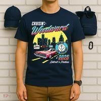 Crusin Woodward Made In The Motor City 2025  T-Shirt thumb 6