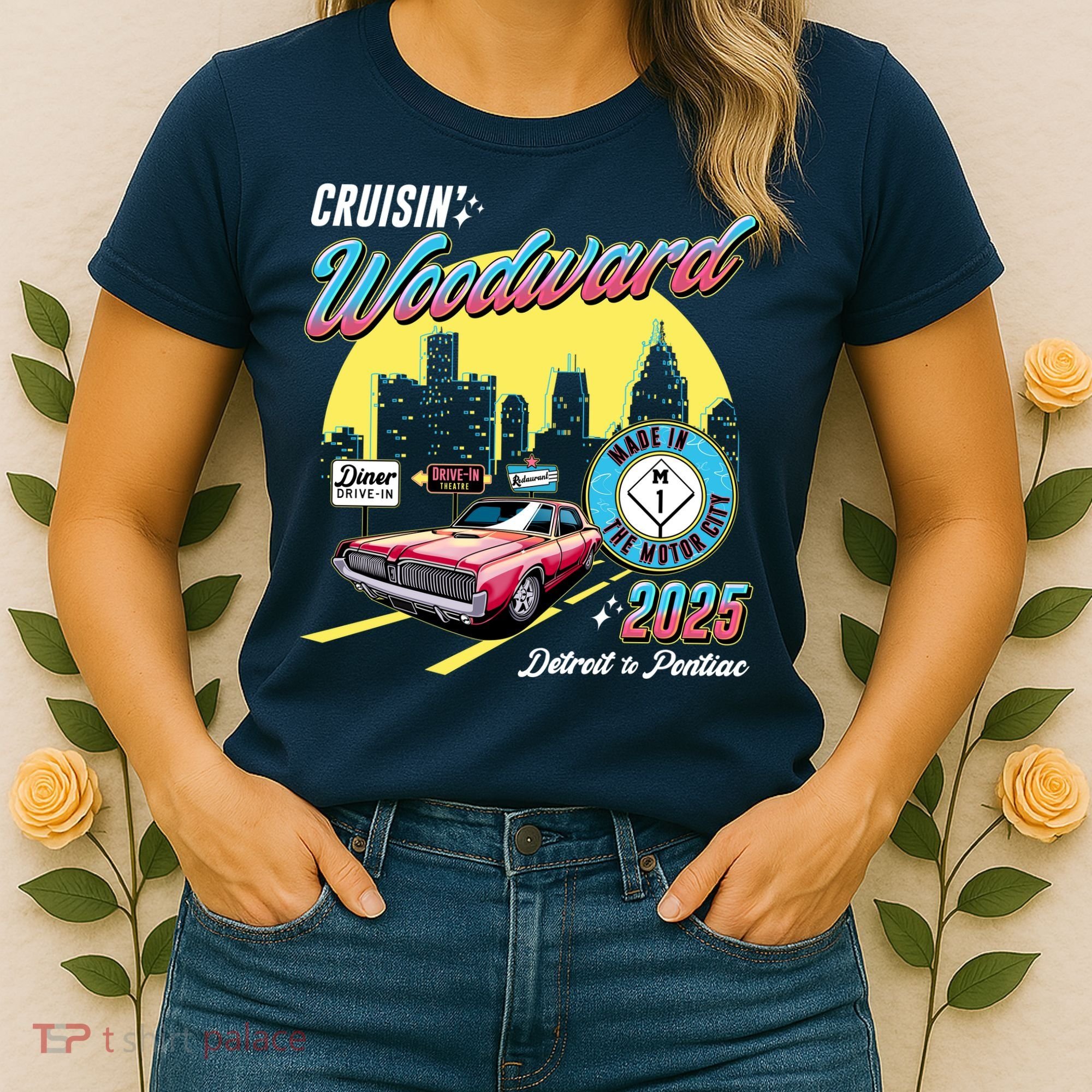 Crusin Woodward Made In The Motor City 2025  Women's T-Shirt