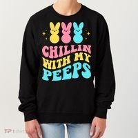 Chillin With My Peeps Cute Easter Women's Sweatshirt thumb 0