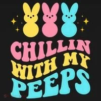 Chillin With My Peeps Cute Easter Bucket Hat thumb 4