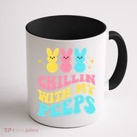 Chillin With My Peeps Cute Easter Coffee Mug thumb 1
