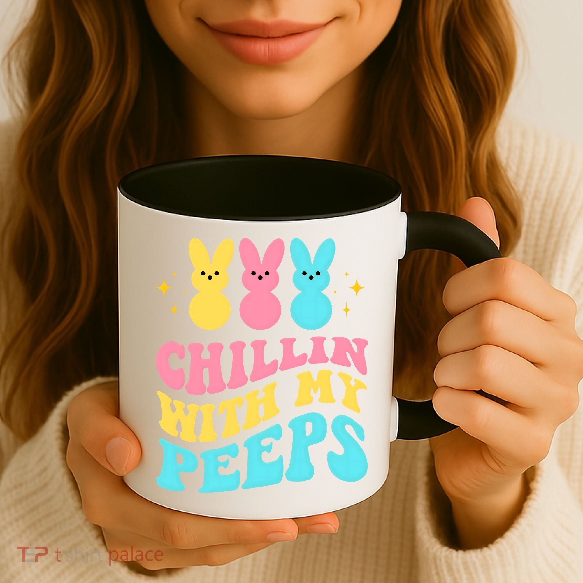 Chillin With My Peeps Cute Easter Coffee Mug