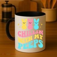 Chillin With My Peeps Cute Easter Coffee Mug thumb 4