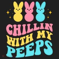 Chillin With My Peeps Cute Easter Hat thumb 2