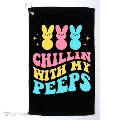 Chillin With My Peeps Cute Easter Golf Towel