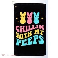 Chillin With My Peeps Cute Easter Golf Towel thumb 0