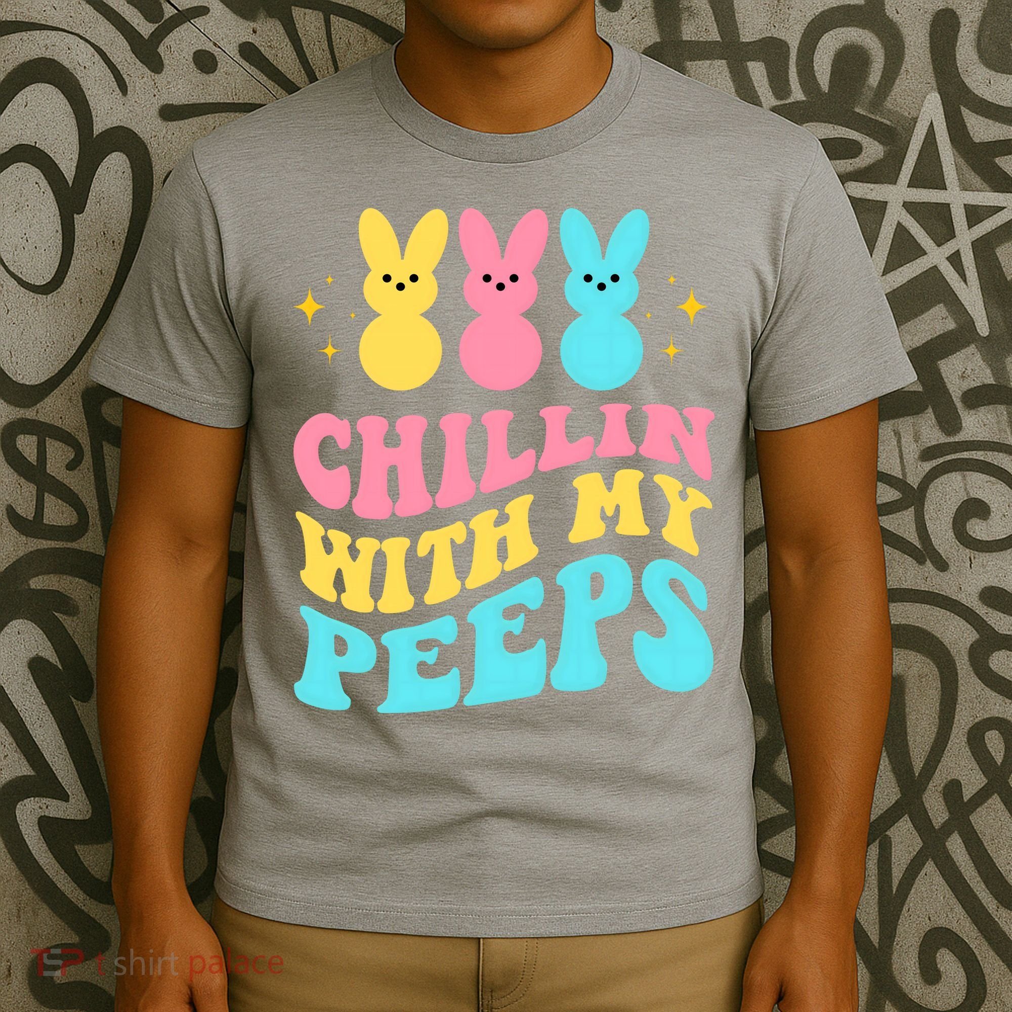 Chillin With My Peeps Cute Easter T-Shirt